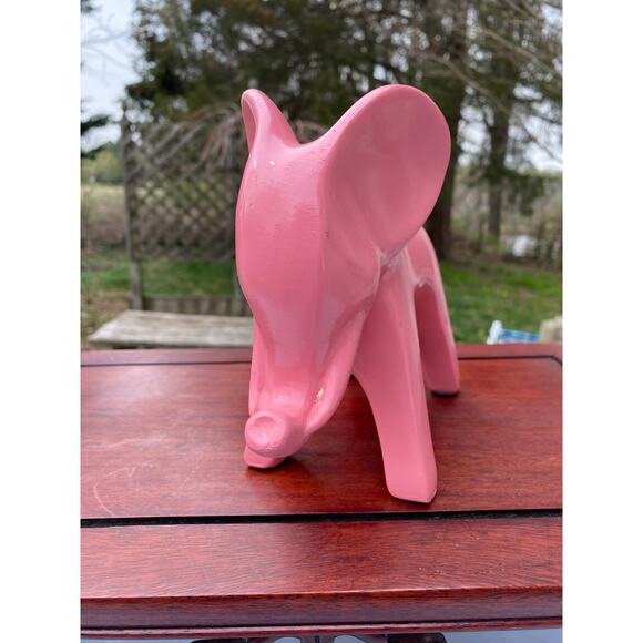 Hobby Lobby Pink Wood Elephant Figurine Home Decor #971821 - Picture 1 of 11